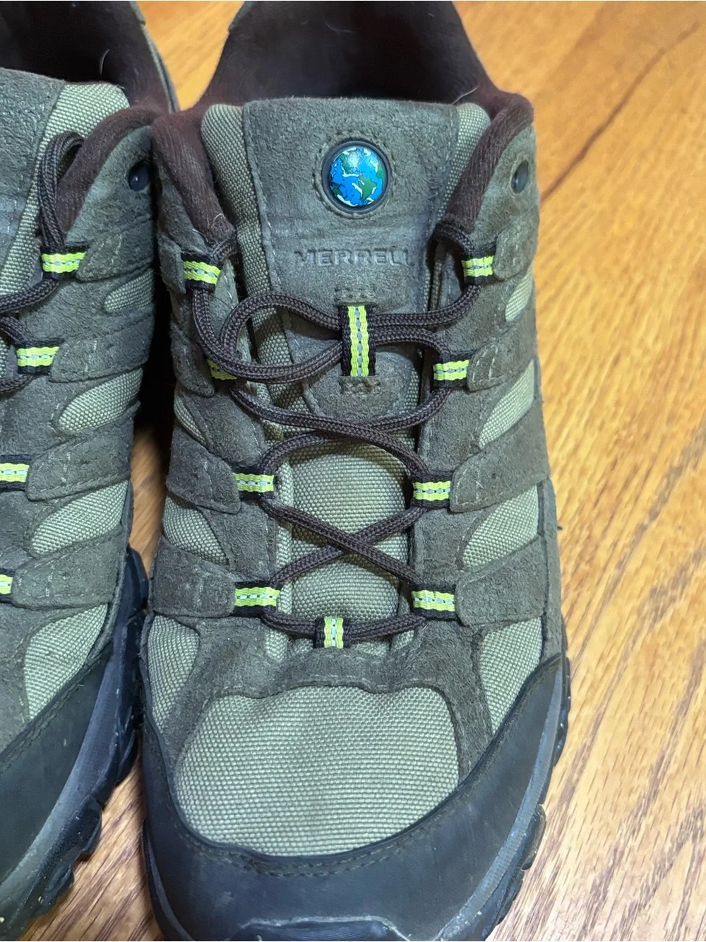 Merrell Men’s 10 Brown Green Hiking Trail Shoes
